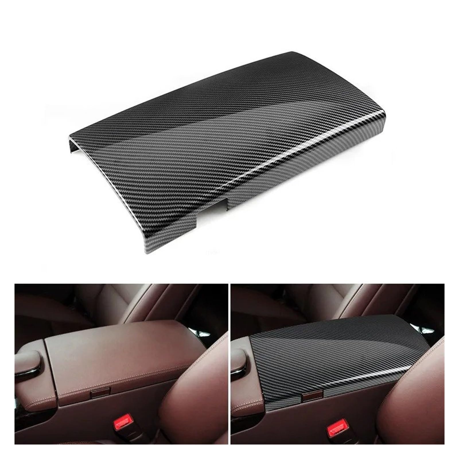 Auto Innenraum Dekoration Für Für Benz Für S Klasse Für W221 Für W222 Auto Konsole Control Armlehne Box Telefon Abdeckung Zifferblatt Trim Carbon Faser Korn Zubehör Interior Decor Zubehör(E) von BIISVM