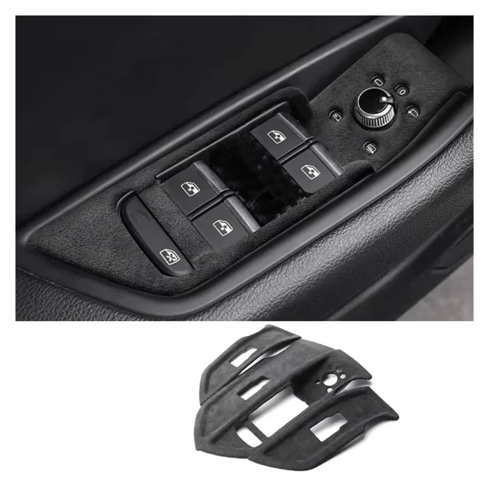 Auto Innenraum Dekoration Wildleder Auto Innenräume Overlay Formteile Panels Konsole Dashboard Armlehne Deckel Shell Schalthebel Abdeckung Für A4L Für A4 Für B9 Für A5 Für S4 Interior Decor Zubehör(D von BIISVM