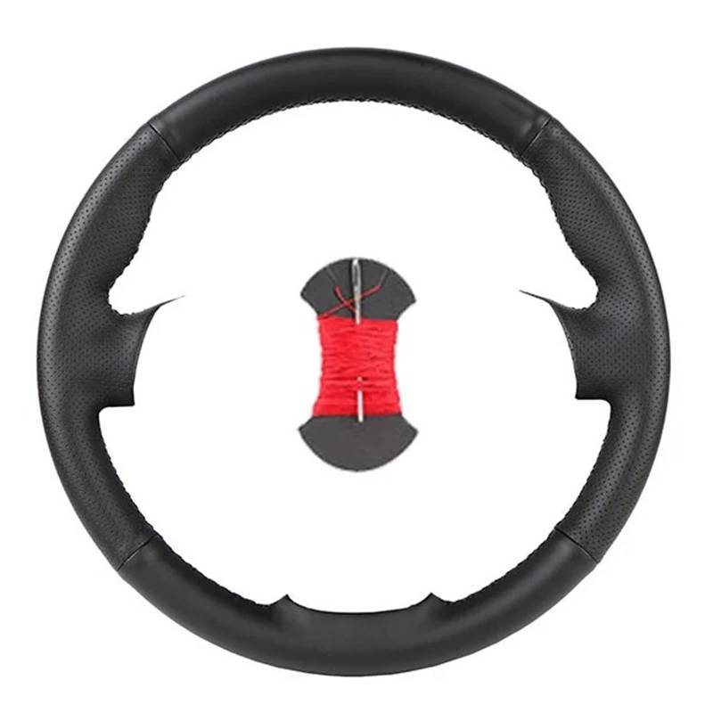 Auto Lenkradbezug Auto Lenkrad Abdeckung Für Dodge Für Grand Für Caravan Für Reise Für Avenger Für Durango Auto Zubehör Lenkradabdeckungen(Black red Thread) von BIISVM