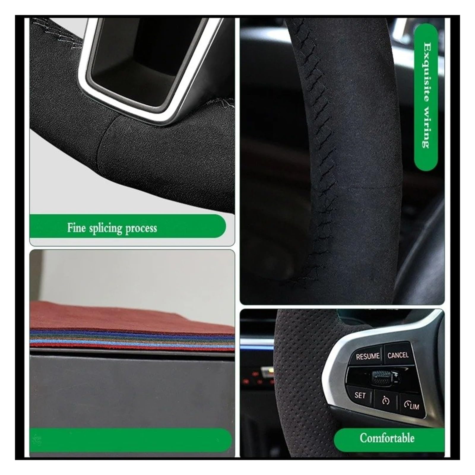 Auto Lenkradbezug Für Toyota Für Land Für Cruiser Für Prado 2010-2017 Für Tundra Für Für Tacoma 2014-2019 Hand-genäht Anti-Slip Auto Lenkrad Abdeckung Lenkradabdeckungen(Style 2) von BIISVM