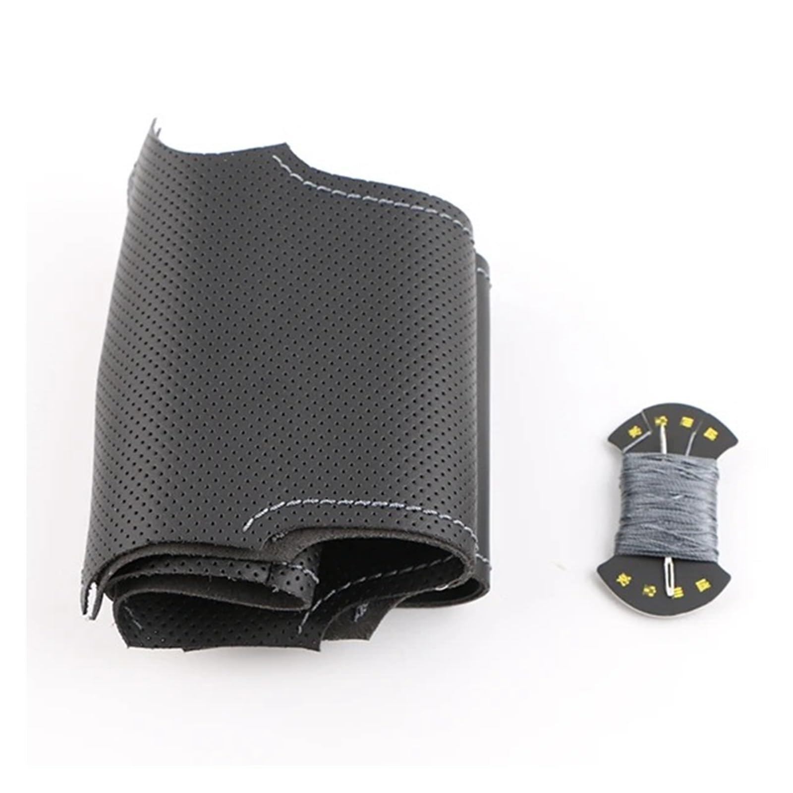 Auto Lenkradbezug Schwarz Mikrofaser Leder Auto Lenkrad Abdeckung Für Ford Für Mustang 2009 2010 2011 2012 2013 2014 Auto Lenkrad Fall Lenkradabdeckungen(Grey Thread) von BIISVM