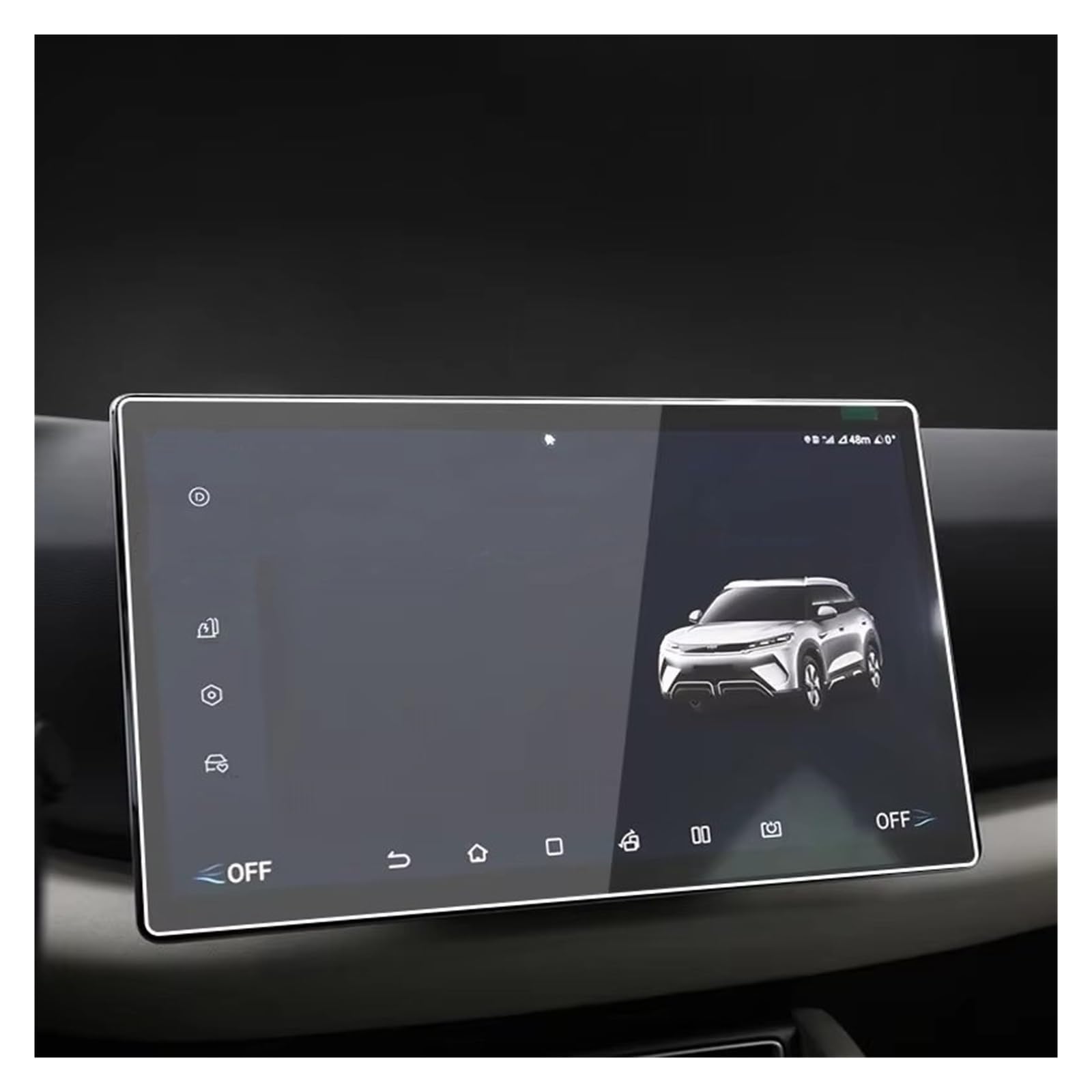 Displayschutzfolie Für BYD Für Yuan Für Up 2024 Auto 10,1 Zoll Oder 12,8 Zoll GPS-Navigation Anti-Kratz-Zubehör Gehärtetes Glas Displayschutzfolie Navigation Schutzfolie von BIISVM