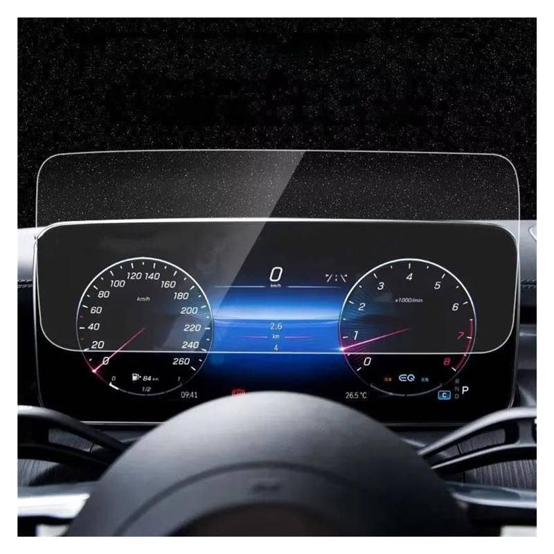 Displayschutzfolie Für Benz Für EQE 500 Für EQE 350 2023 Auto-LCD-Instrumenten-Tachometer-Panel Kratzfester Film Displayschutz Aus Gehärtetem Glas Navigation Schutzfolie von BIISVM