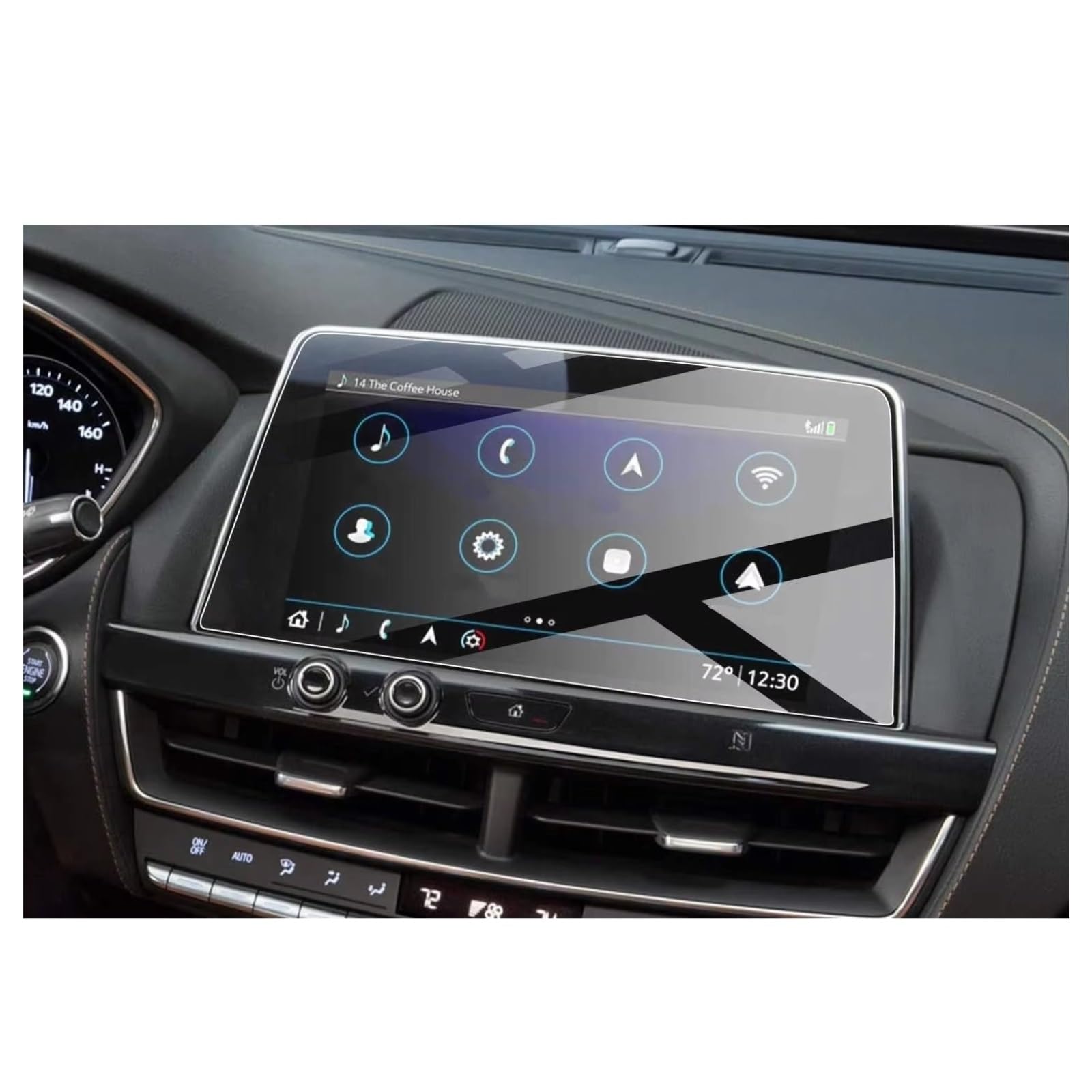 Displayschutzfolie Für Cadillac Für CT5 2020-2023 Auto LCD GPS Navigation Gehärtetem Glas Touch Screen Film Protector Navigation Schutzfolie von BIISVM