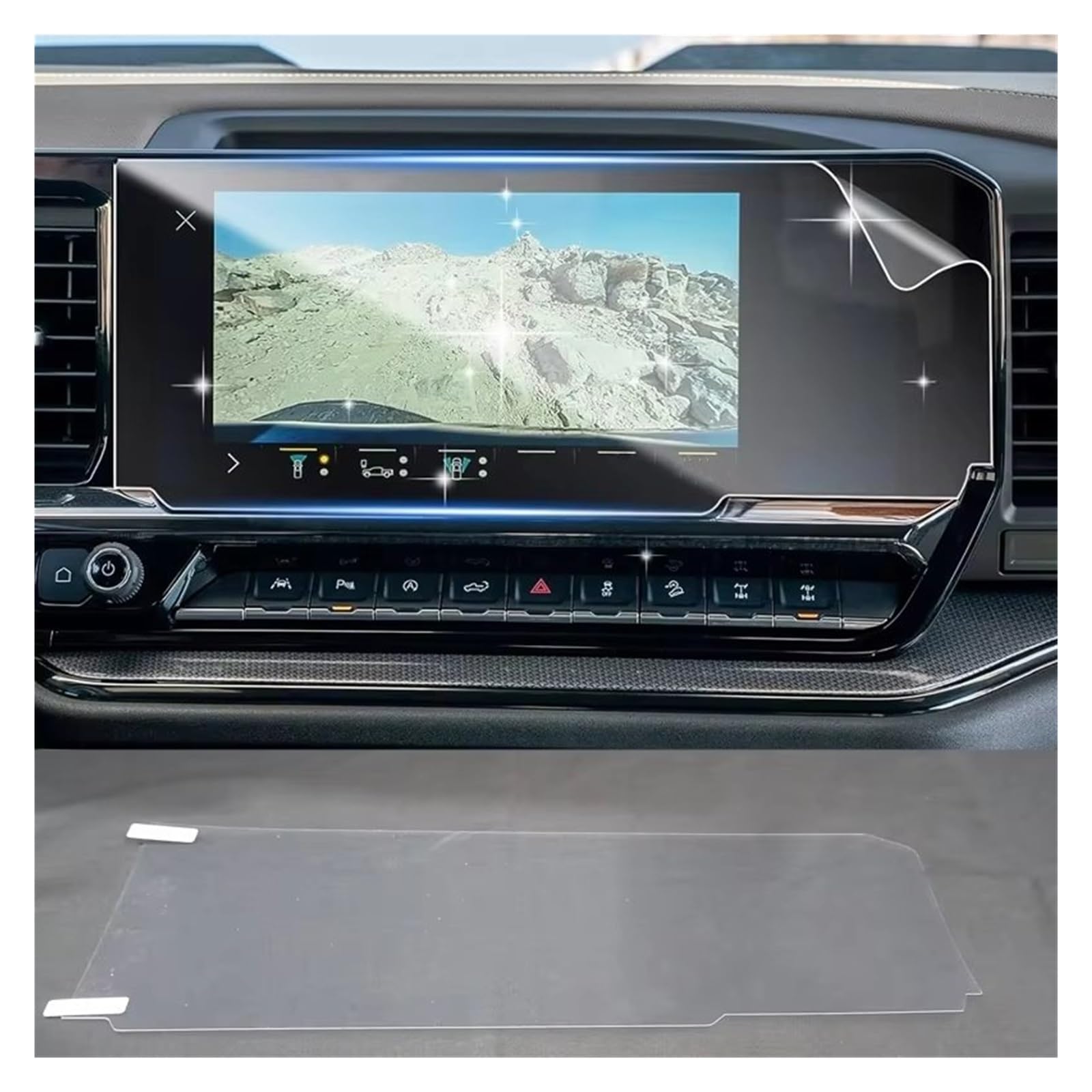 Displayschutzfolie Für Chevrolet Für Silverado 1500 Für LT Für RST Für LTZ ZR2 2022-2024 13,4 Zoll Auto-Infotainment-Autoradio GPS-Navigation PET-Displayschutz Navigation Schutzfolie von BIISVM