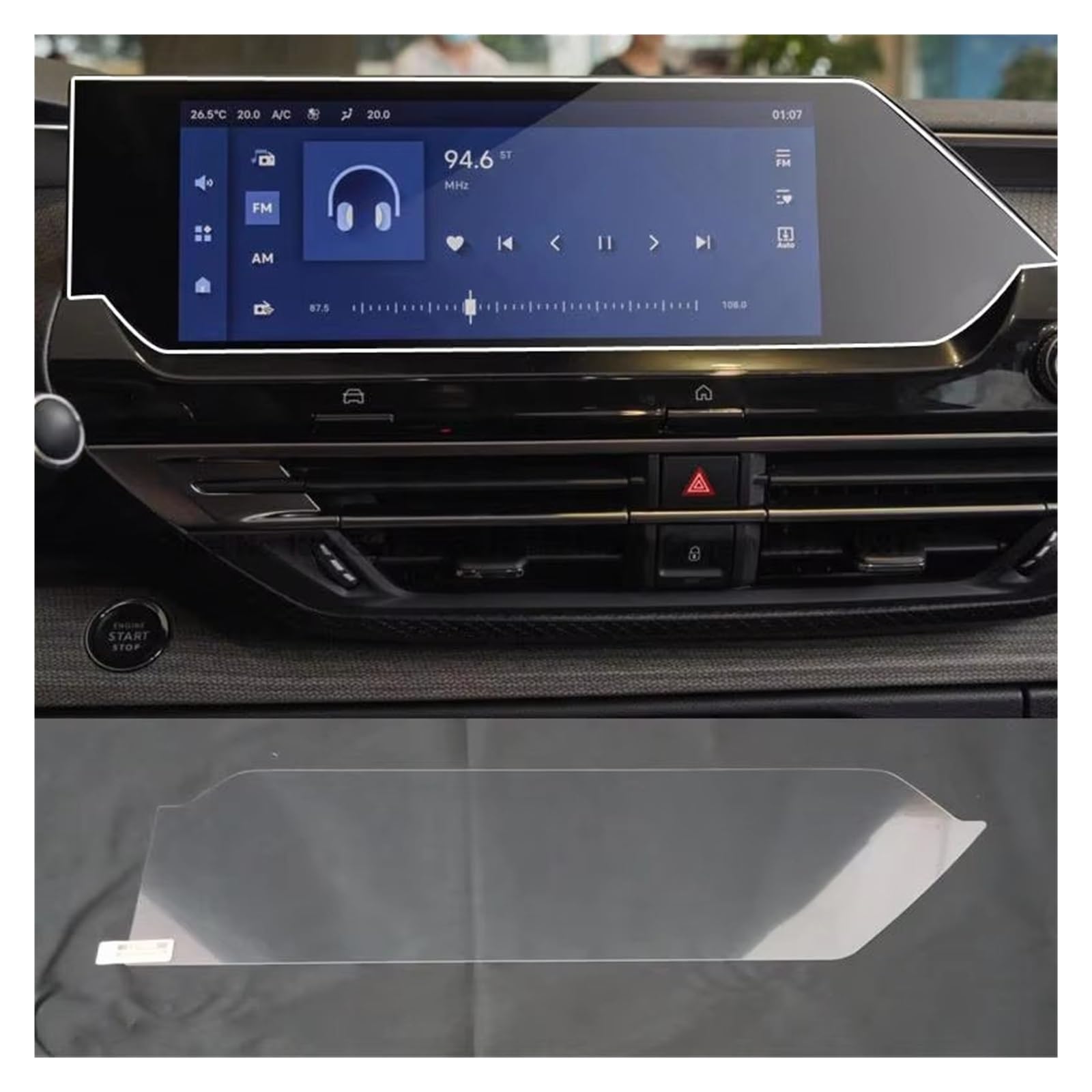 Displayschutzfolie Für Citroen Für C5X Für C5 X 2021 2022 Autoradio GPS-Navigationssteuerung Displayschutzfolie Aus Gehärtetem Glas Navigation Schutzfolie von BIISVM