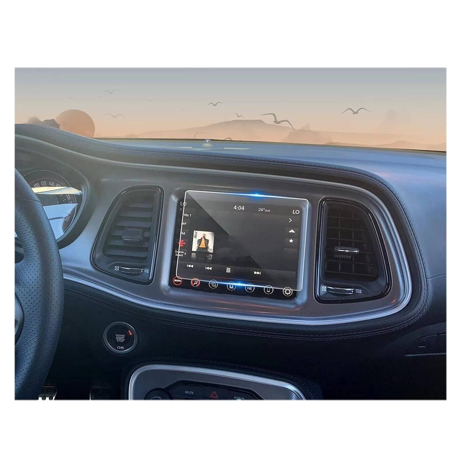 Displayschutzfolie Für Dodge Für Challenger Für Charger 2015-2019 2020 2021 2022 2023 8,4 Zoll Auto Navigation Gehärtetes Glas Touchscreen Schutzfolie Navigation Schutzfolie von BIISVM