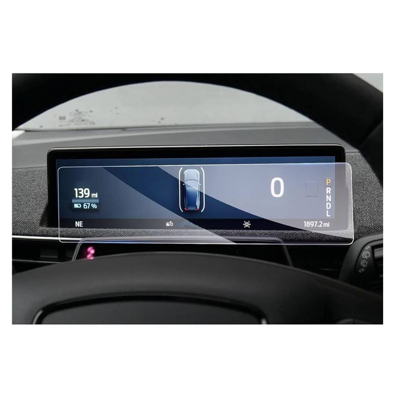 Displayschutzfolie Für Ford Für Mustang Für Mach-E 2021 2022 2023 Auto LCD GPS Navigation Gehärtetes Glas Und Dashboard-Bildschirm Filmschutz Navigation Schutzfolie von BIISVM