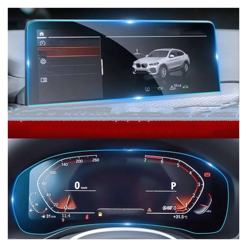 Displayschutzfolie Für G01 G02 Für X3 Für X4 2022 Displayschutzfolie Autozubehör Gehärtetes Glas Autonavigation GPS Schutzfolie Für Touchscreen Navigation Schutzfolie von BIISVM