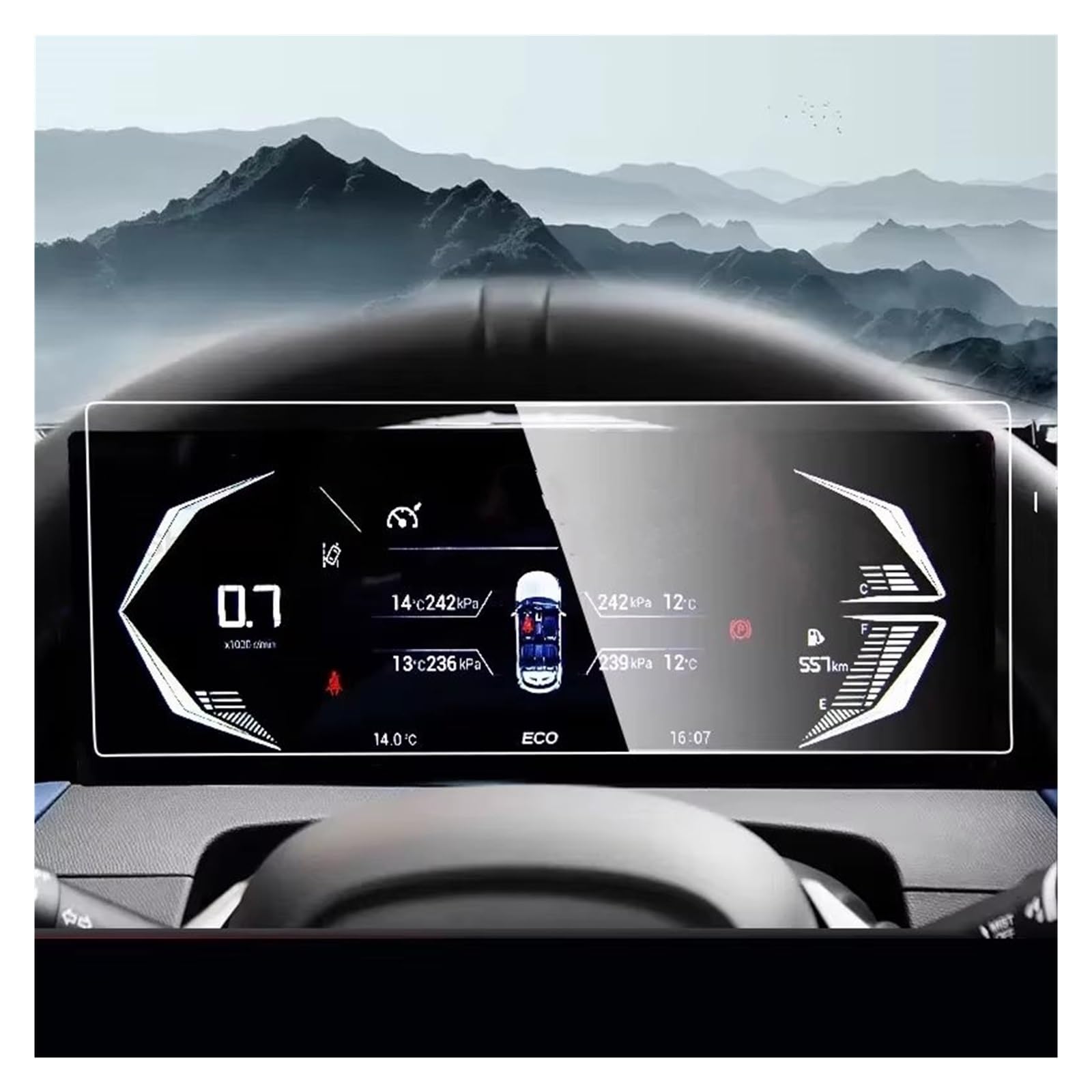 Displayschutzfolie Für GAC Für EMZOOM GS3 2023 2024 Autoinstrumententafel-Geschwindigkeitsmesser Anti-Kratz-Zubehör Displayschutz Aus Gehärtetem Glas Navigation Schutzfolie von BIISVM