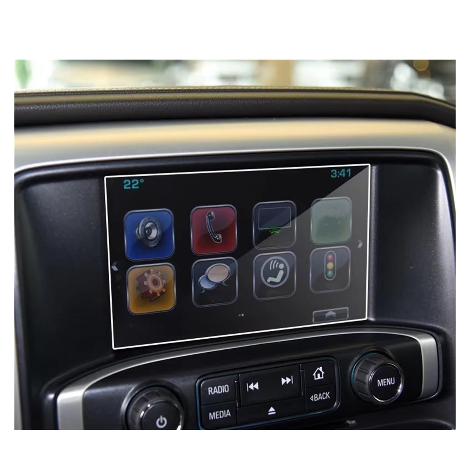 Displayschutzfolie Für GMC Für Sierra 1500 2500HD 3500HD Denali 2015-2019 8 Zoll Media Center Bildschirm Autonavigation Gehärteter Glasfilm Navigation Schutzfolie von BIISVM