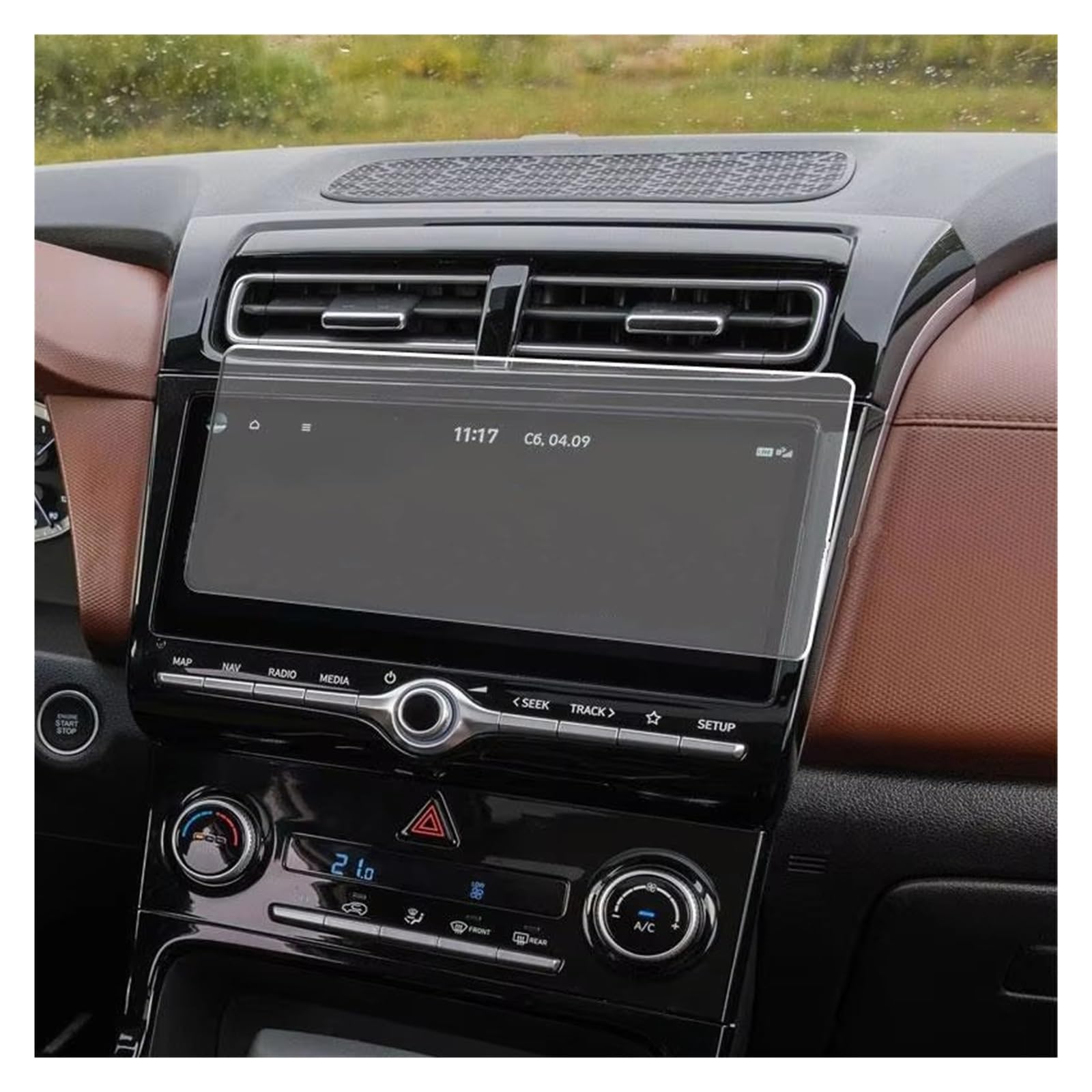 Displayschutzfolie Für Hyundai Für Creta 2021 2022 Auto Infotainment GPS Radio Navigation Innen Displayschutzfolie Aus Gehärtetem Glas Navigation Schutzfolie von BIISVM