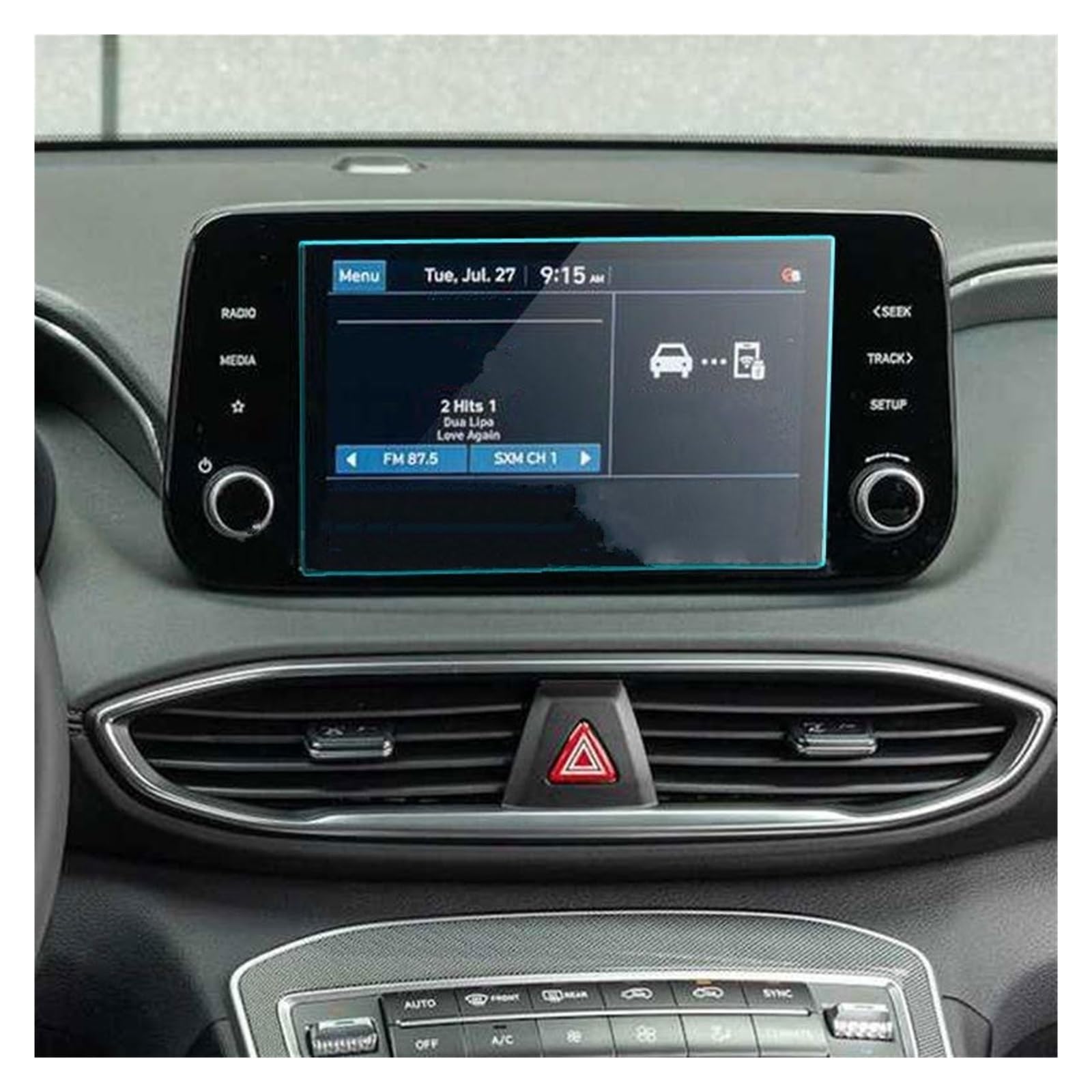 Displayschutzfolie Für Hyundai Für Santa Für Fe Für TM 2022 Autonavigationsradio 9H Displayschutzfolie Aus Gehärtetem Glas Navigation Schutzfolie von BIISVM