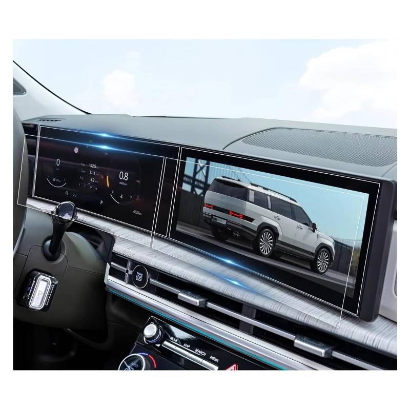 Displayschutzfolie Für Hyundai Für Tucson 2024 12,3 Zoll Auto-Infotainment-Radio GPS-Navigationsdisplay Schutzfolie Displayschutz Aus Gehärtetem Glas Navigation Schutzfolie von BIISVM