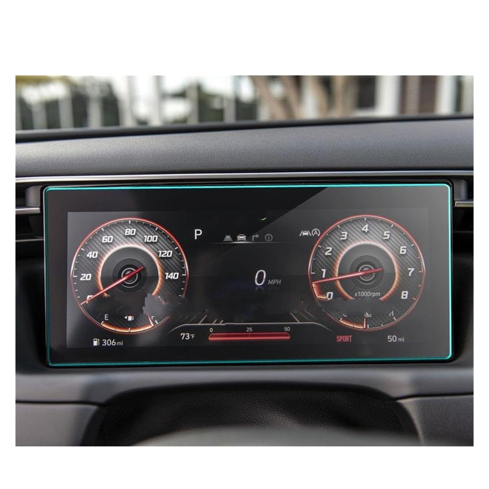 Displayschutzfolie Für Hyundai Für Tucson Für NX4 2021 2022 Auto Navigtion Infotainment Gehärtetes Glas LCD Screen Schutz Film Aufkleber Dashboard Schutz Navigation Schutzfolie von BIISVM