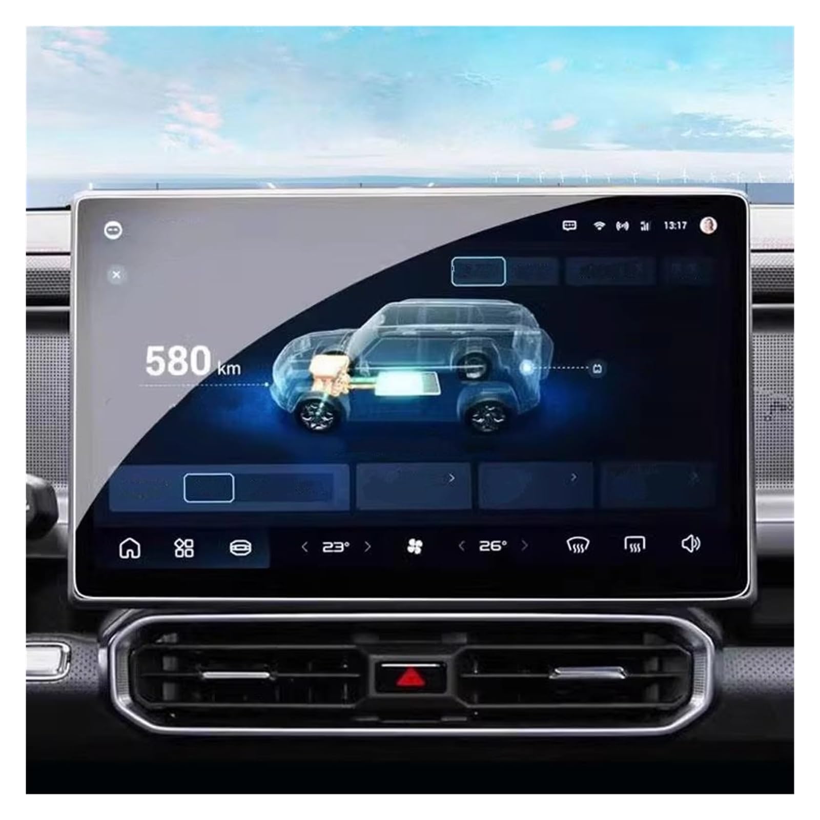 Displayschutzfolie Für Jetour Für Traveller T2 2023 2024 Auto 15,6 Zoll GPS-Navigation Kratzfestes Zubehör Displayschutzfolie Aus Gehärtetem Glas Navigation Schutzfolie von BIISVM