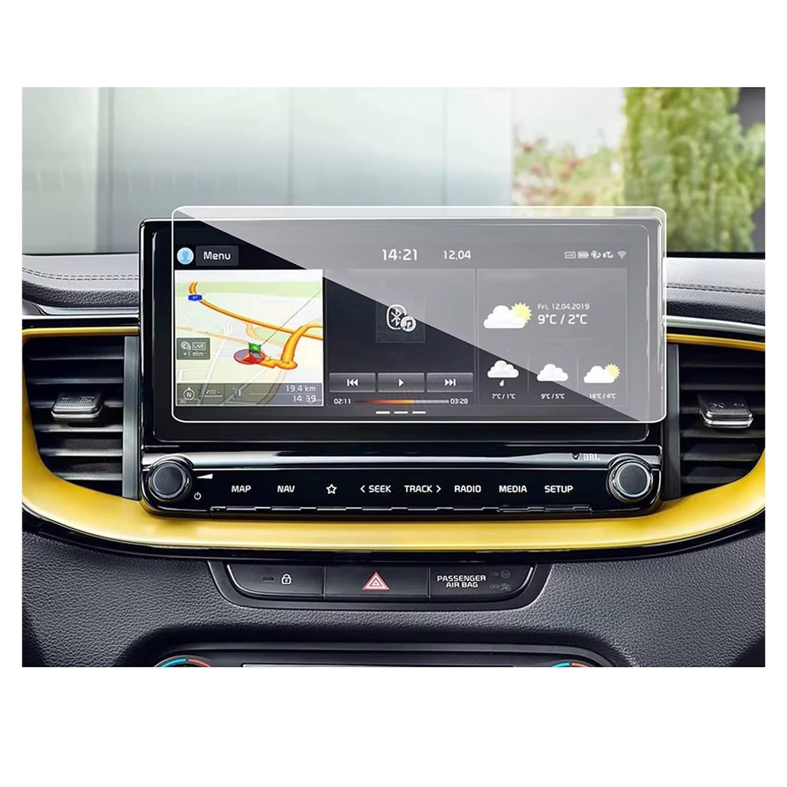 Displayschutzfolie Für Kia Für Ceed Für XCeed 2019 2020 2021 10,25 Zoll GPS-Navigation Touchscreen Schutzfolie Gehärtetes Glas Filmschutz Navigation Schutzfolie von BIISVM