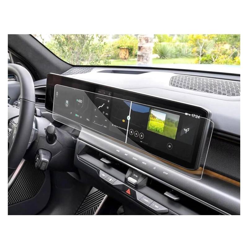 Displayschutzfolie Für Kia Für Sorento 2024 12,3-Zoll-Auto-LCD-Touchscreen-Navigation GPS-Schutz PET-Folie Zubehör (2 Stück) Navigation Schutzfolie von BIISVM