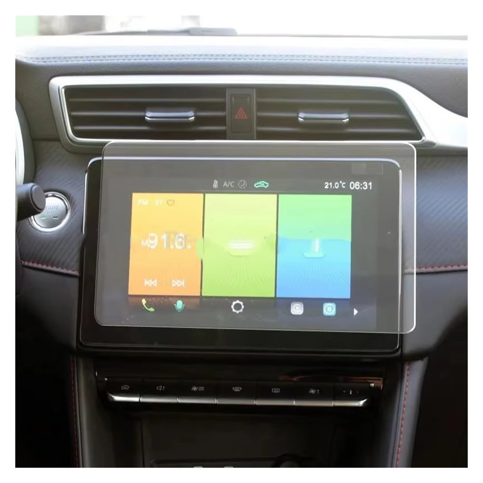 Displayschutzfolie Für MG Für ZS Für EV 2022 2023 10,1 Zoll Auto-Infotainment-Radio GPS-Navigation Innenzubehör Displayschutzfolie Aus Gehärtetem Glas Navigation Schutzfolie von BIISVM