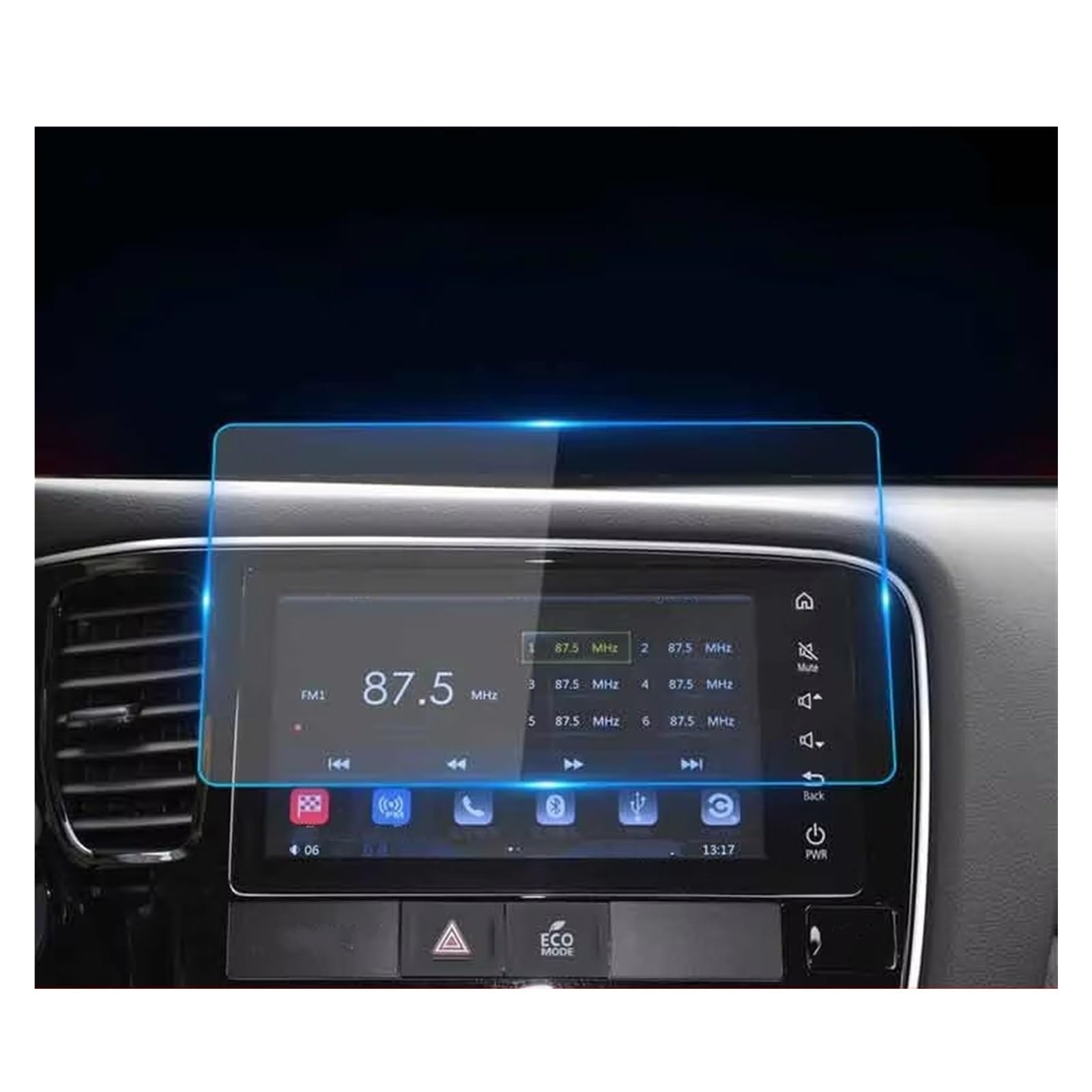 Displayschutzfolie Für Mitsubishi Für Outlander 2016 2017 2018 2019 2020 2021 2022 Auto GPS-Navigationsbildschirm Schutzfolie Aus Gehärtetem Glas Navigation Schutzfolie von BIISVM