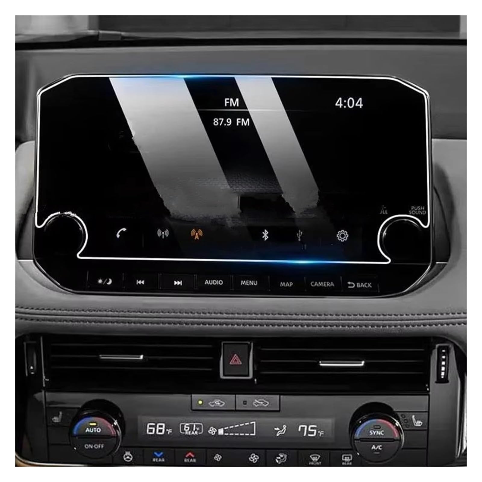 Displayschutzfolie Für Nissan Für Rogue T33 2021 2022 2023 9 Zoll Autoradio GPS Navigation Innenfolie Zubehör Displayschutzfolie Aus Gehärtetem Glas Navigation Schutzfolie von BIISVM