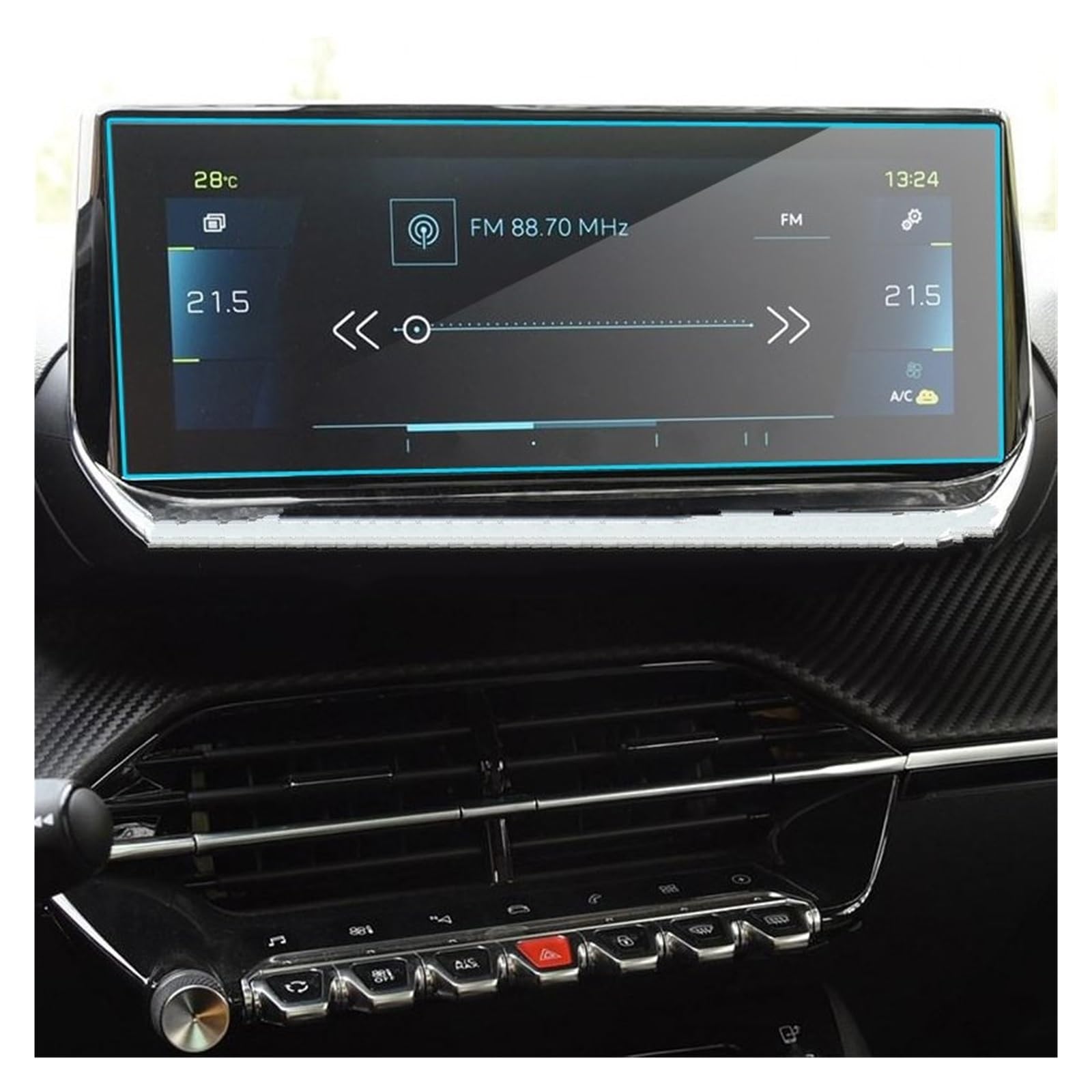 Displayschutzfolie Für Peugeot 2008/E2008 2020 7 Zoll 10 Zoll GPS Navigation Radio Touch Center Displayschutzfolie Aus Gehärtetem Glas Navigation Schutzfolie von BIISVM