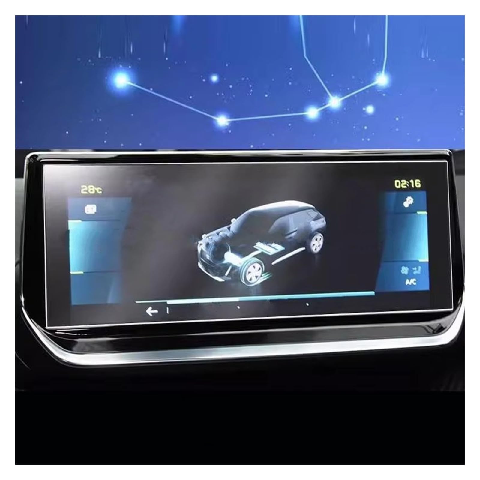 Displayschutzfolie Für Peugeot 208 2008 GT 2021 2022 2023 10-Zoll-Auto-GPS-Navigation Kratzfester Displayschutz Aus Gehärtetem Glas Navigation Schutzfolie von BIISVM