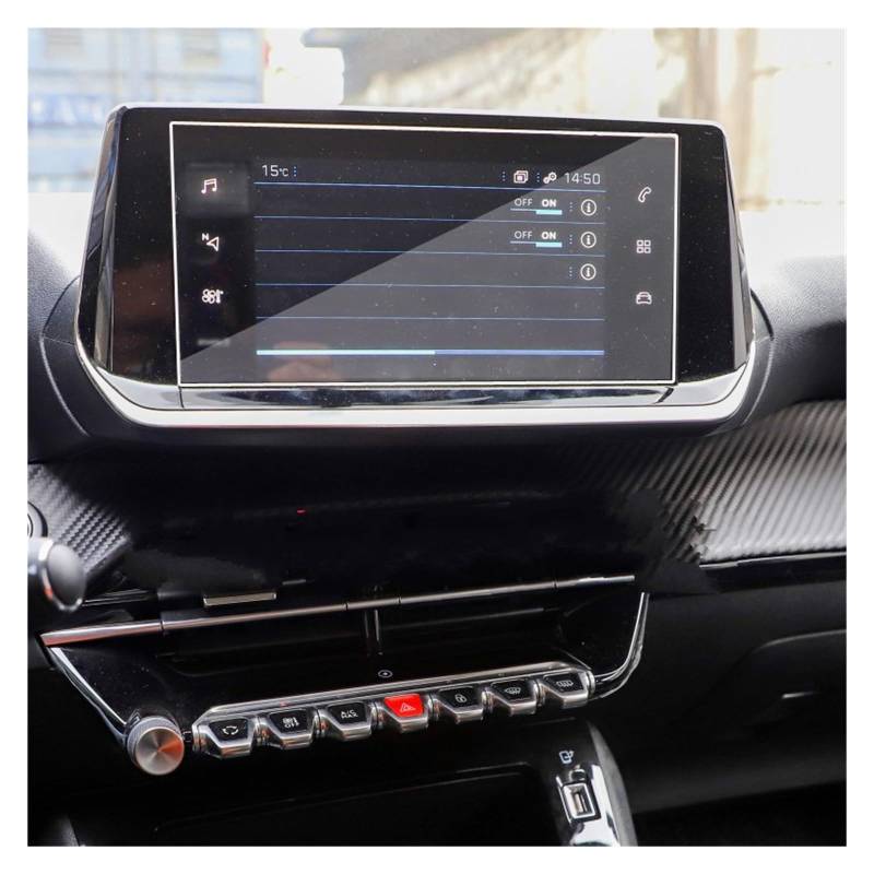 Displayschutzfolie Für Peugeot 208 E208 2020 2021 2022 Auto-Infotainmentsystem GPS-Navigation Media Touch Screen Protector Gehärtetes Glas Navigation Schutzfolie von BIISVM