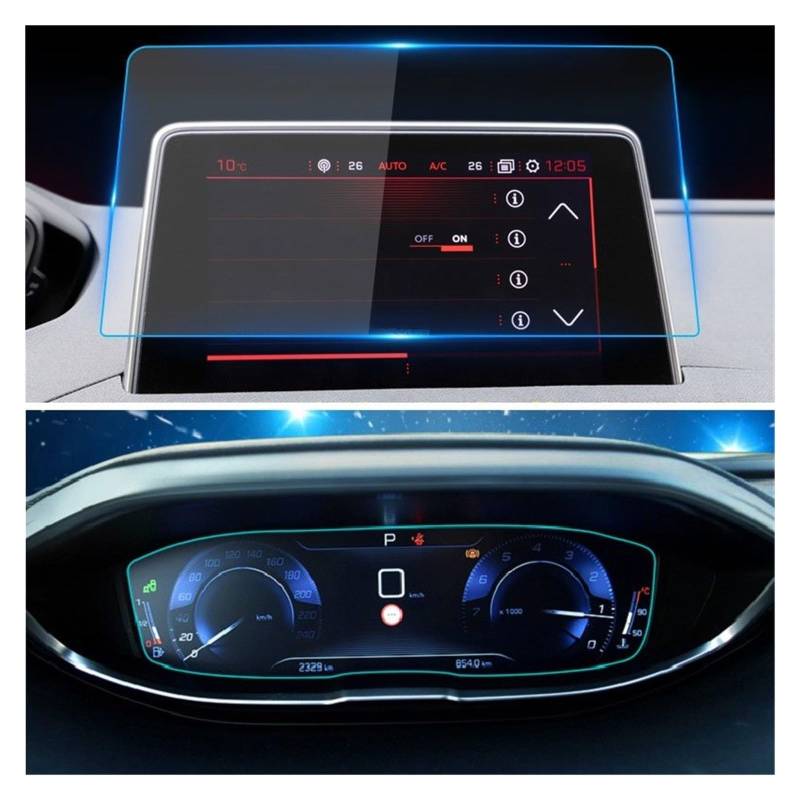 Displayschutzfolie Für Peugeot 3008 5008 2017 2018 2019 2020 Auto Navigtion Gehärtetem Glas LCD Screen Schutz Film Aufkleber Dashboard Schutz Navigation Schutzfolie von BIISVM