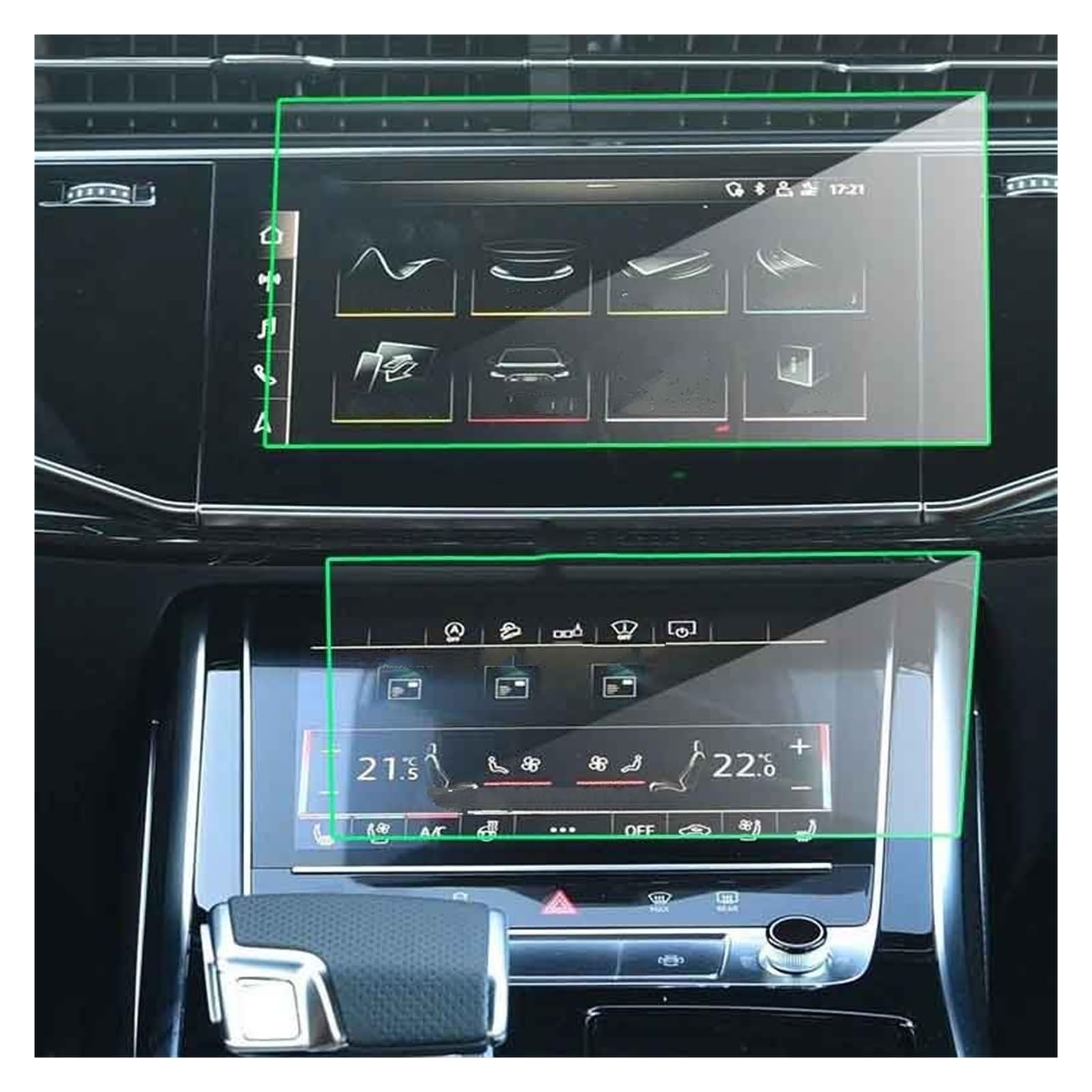 Displayschutzfolie Für Q8 2019 2020 2021 Autoradio LCD Armaturenbrett Bildschirm GPS-Navigationsbildschirm Displayschutzfolie Aus Gehärtetem Glas Navigation Schutzfolie von BIISVM