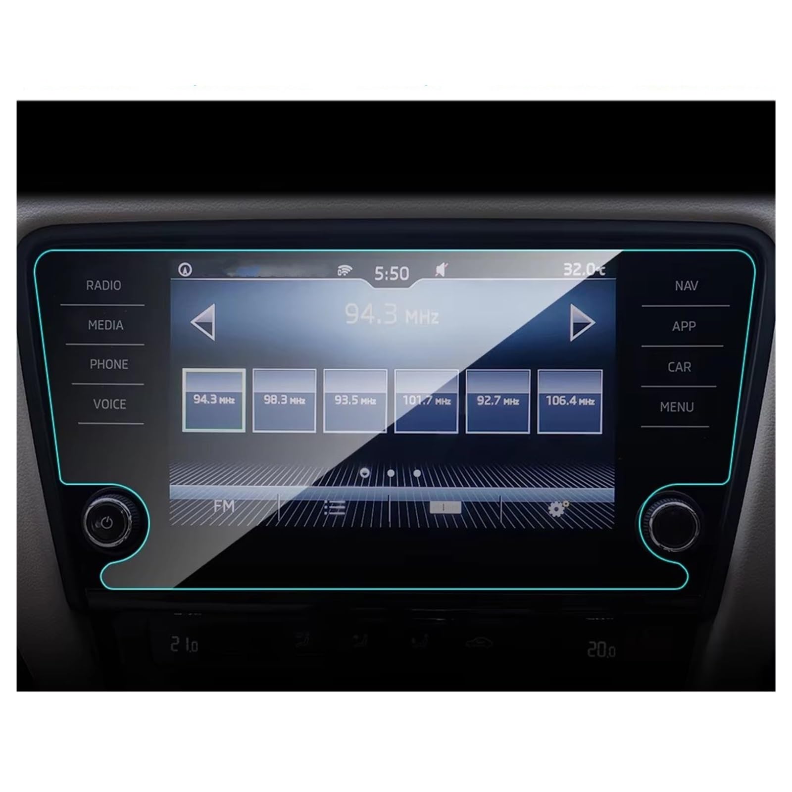 Displayschutzfolie Für Skoda Für Octavia 2013-2016 8 Zoll Auto GPS Navigation Displayschutzfolie Aus Gehärtetem Glas Touchscreen Film Auto Innenausstattung Navigation Schutzfolie von BIISVM