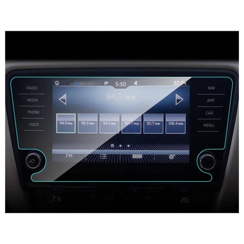 Displayschutzfolie Für Skoda Für Octavia 2013-2016 8 Zoll Auto GPS Navigation Displayschutzfolie Aus Gehärtetem Glas Touchscreen Film Auto Innenausstattung Navigation Schutzfolie von BIISVM