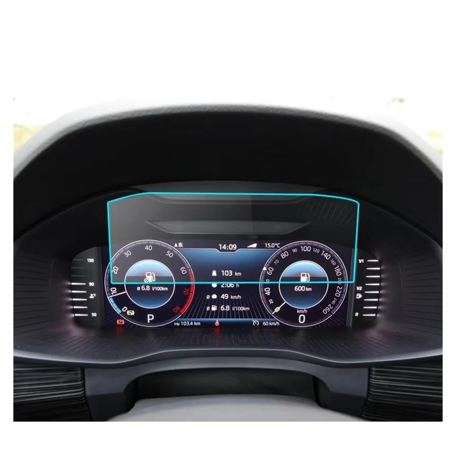 Displayschutzfolie Für Skoda Für Octavia Für Kodiaq Für Superb 2019 2020 Dashboard LCD Instrument Panel Bildschirm Auto Displayschutzfolie Gehärtetes Glas Navigation Schutzfolie von BIISVM