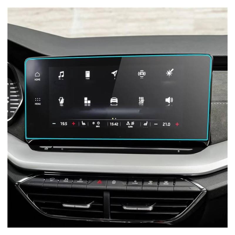 Displayschutzfolie Für Skoda Für Octavia MK4 2020 10 Zoll Auto Multimedia Radio Display Auto Innen Zubehör Gehärtetem Glas Displayschutzfolie Navigation Schutzfolie von BIISVM