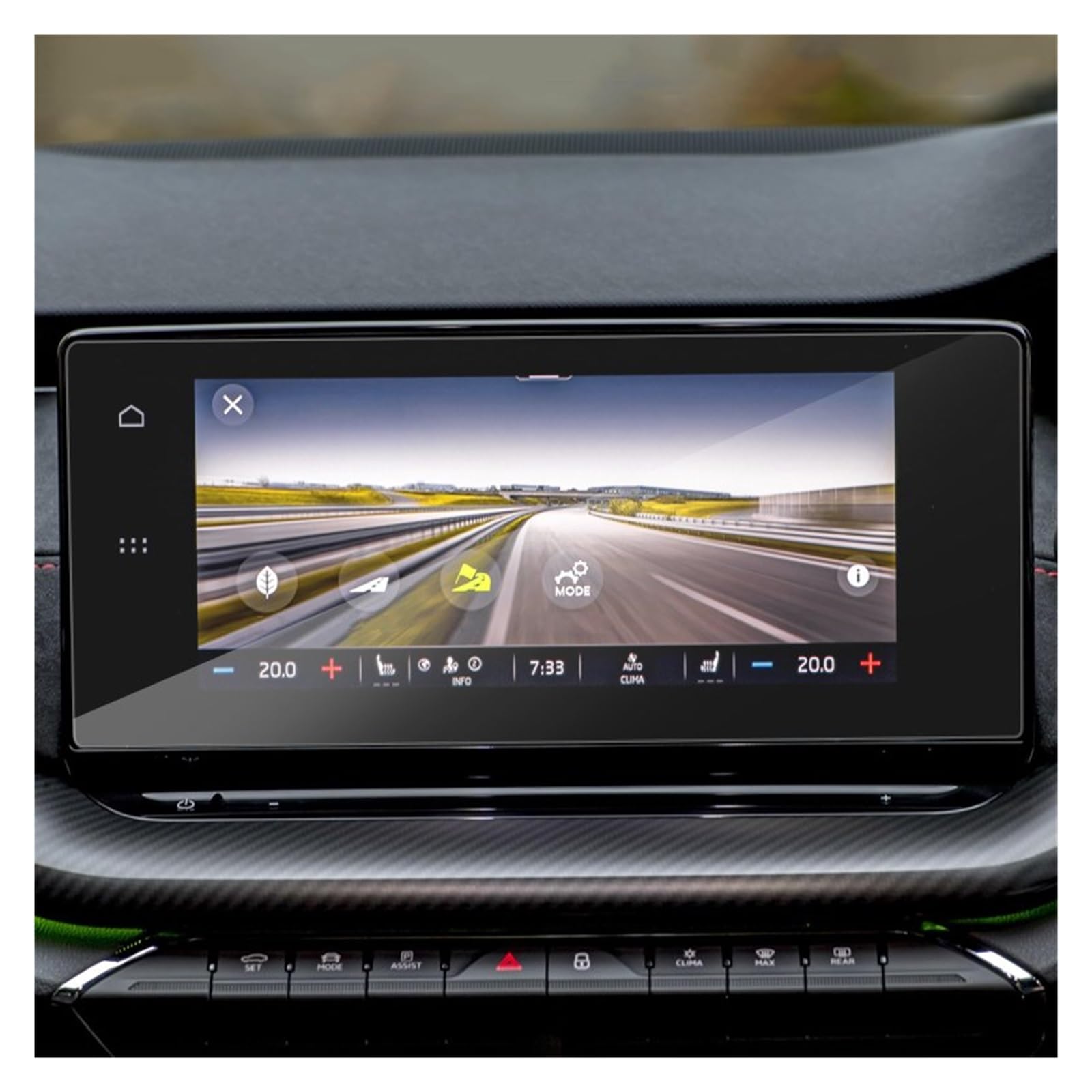 Displayschutzfolie Für Skoda Für Octavia MK4 2020-Heute Dashboard Film Auto Styling GPS Navigation Bildschirm Gehärtetem Glas Schutz Film Aufkleber Navigation Schutzfolie von BIISVM