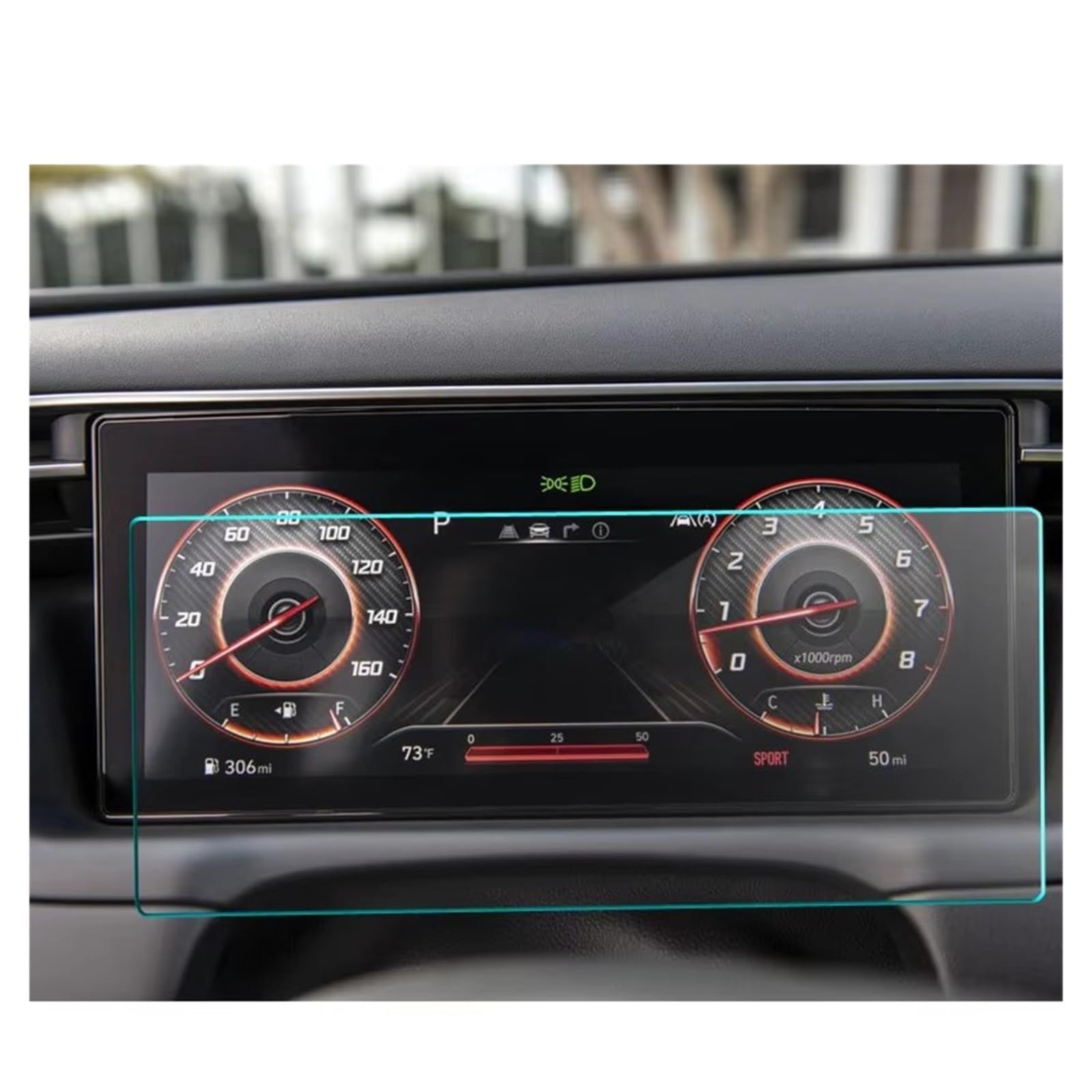 Displayschutzfolie Für Tucson Für NX4 2021 LCD Instrument Panel Bildschirm Auto Innen Gehärtetem Glas Schutz Film Screen Protector Navigation Schutzfolie von BIISVM