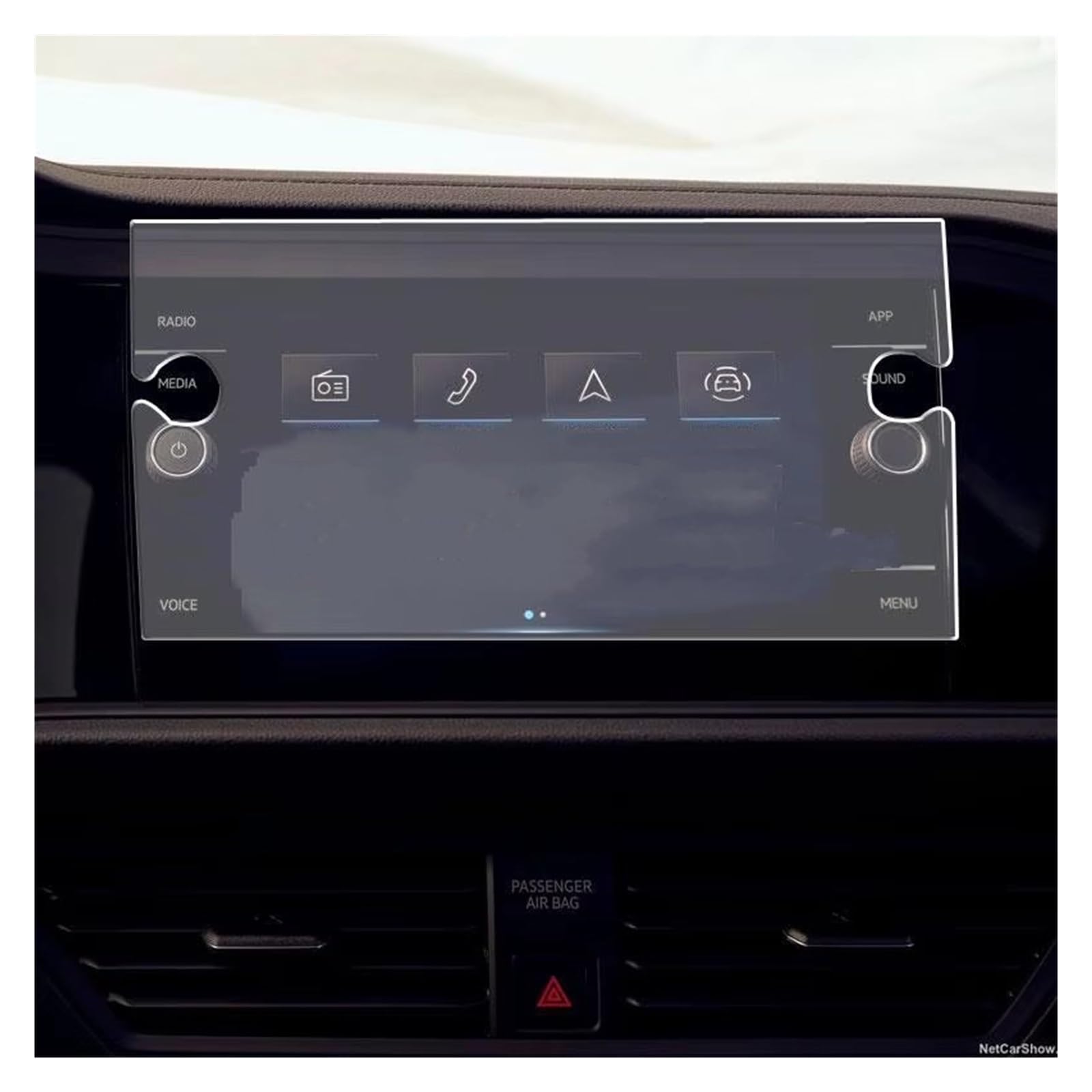 Displayschutzfolie Für VW Für Tiguan 2021 2022 8 Zoll Auto Infotainment Radio GPS Navigation Displayschutzfolie Armaturenbrett Gehärtetes Glas Film Navigation Schutzfolie von BIISVM