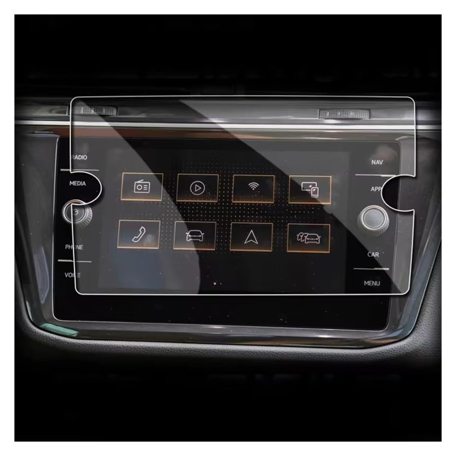 Displayschutzfolie Für VW Für Tiguan Mk2 Für Allspace Für Atlas 2018 2019 2020 Glas Auto GPS Navigation Displayschutzfolie Aufkleber Zubehör Navigation Schutzfolie von BIISVM