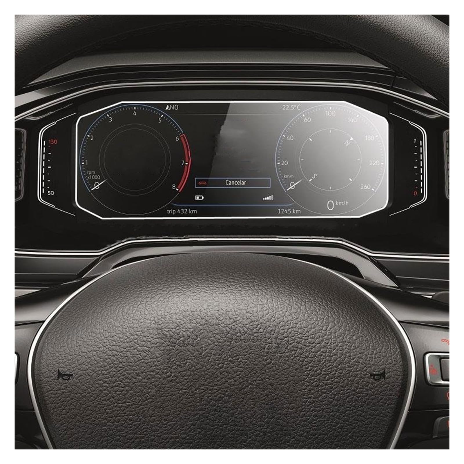 Displayschutzfolie Für VW Für Virtus 2018-2020 8 Zoll Auto Infotainment GPS Navigation Radio LCD Screen Protector Gehärtetem Glas Film Navigation Schutzfolie von BIISVM