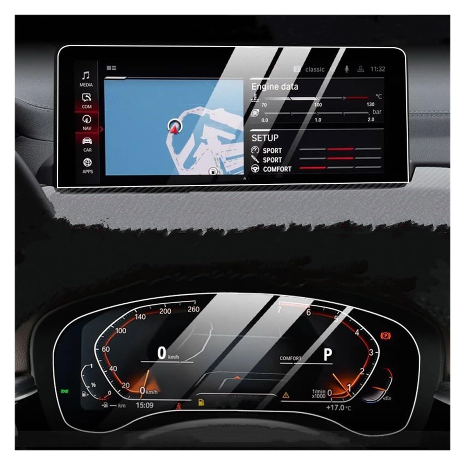 Displayschutzfolie Für X3 G01 2023 2023 Autozubehör Gehärtetes Glas Auto GPS-Navigation Media Display Center Schutzfolie Für Touchscreen Navigation Schutzfolie von BIISVM