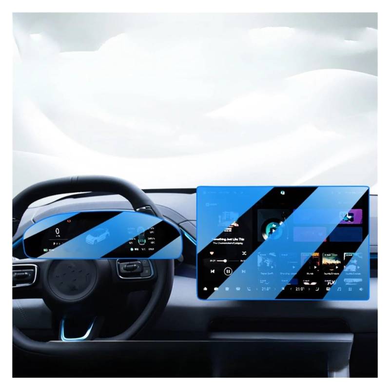 Displayschutzfolie Für ZEEKR 001 2024 Gehärtetem Glas Auto Innen Navigation Unterhaltung Media Touch Center Display Schutz Film Navigation Schutzfolie von BIISVM