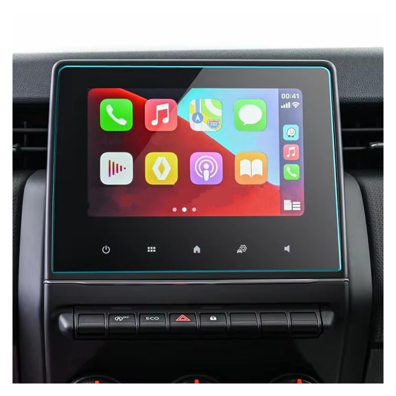 Displayschutzfolie Für Zoe Für Easy Für Link/Für Clio 5/Für Captur 2/Für Arkana Easy Link 2020 7 Zoll Auto-Infotainment-Multimedia-Radio PET-Displayschutzfolie Navigation Schutzfolie von BIISVM