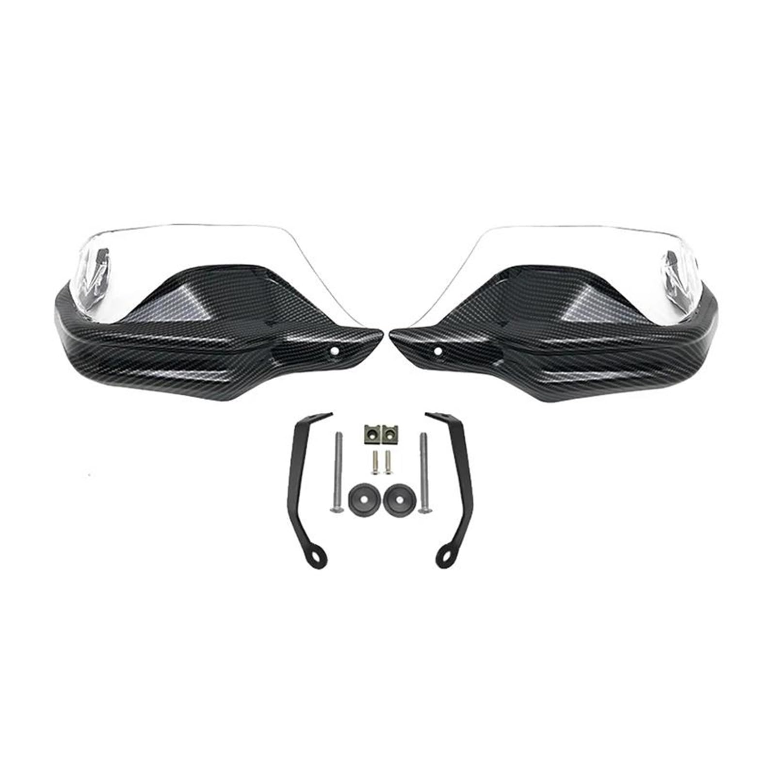 Für Benelli TRK502X Für TRK 502 502x TRK502 TRK251 Für TRK 251 Motorrad Handschutz Schild Hand Schutzfolie Windschutzscheibe Motorrad Handschutz Handprotektoren(Carbon Clear Set) von BIISVM