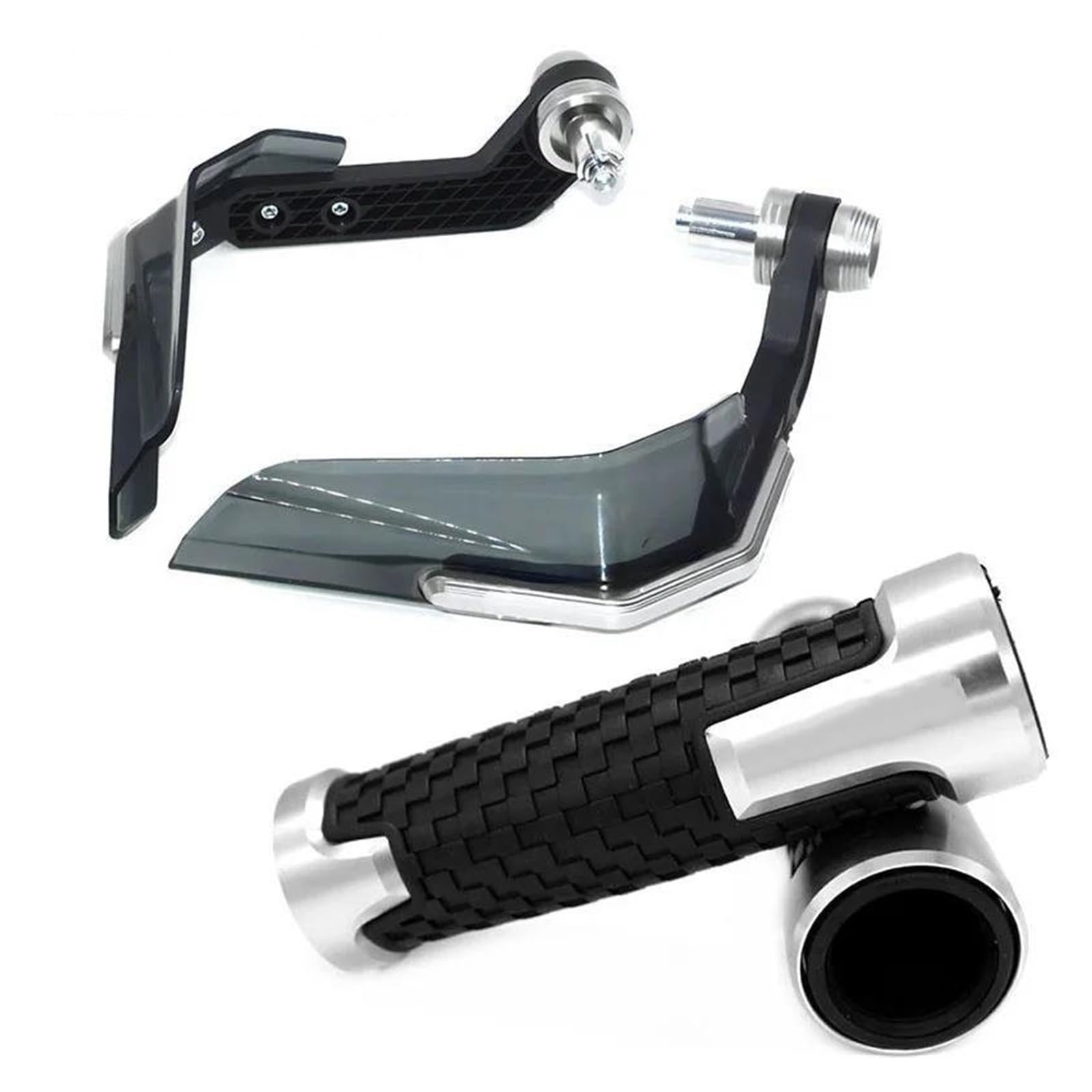 Für LONCIN Für VOGE 500DS 500DSX 650DSX 650DS 500R 500AC 300AC 300R RR Motorrad Handschutz Griffe Griff Schild Windschutzscheibe Motorrad Handschutz Handprotektoren(B-Silver) von BIISVM