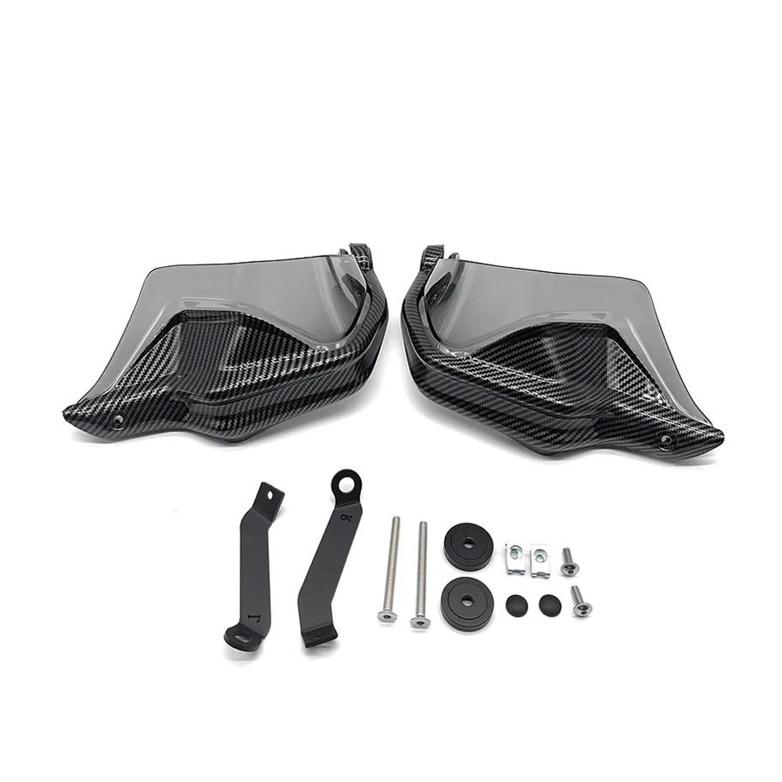 Für NC750X NC700X Für DCT NC750S NC 750X2013-2022 2020 2021 Carbon Look Motorrad Handschutz Schild Hand Schutzfolie Motorrad Handschutz Handprotektoren(Carbon Grey Set) von BIISVM