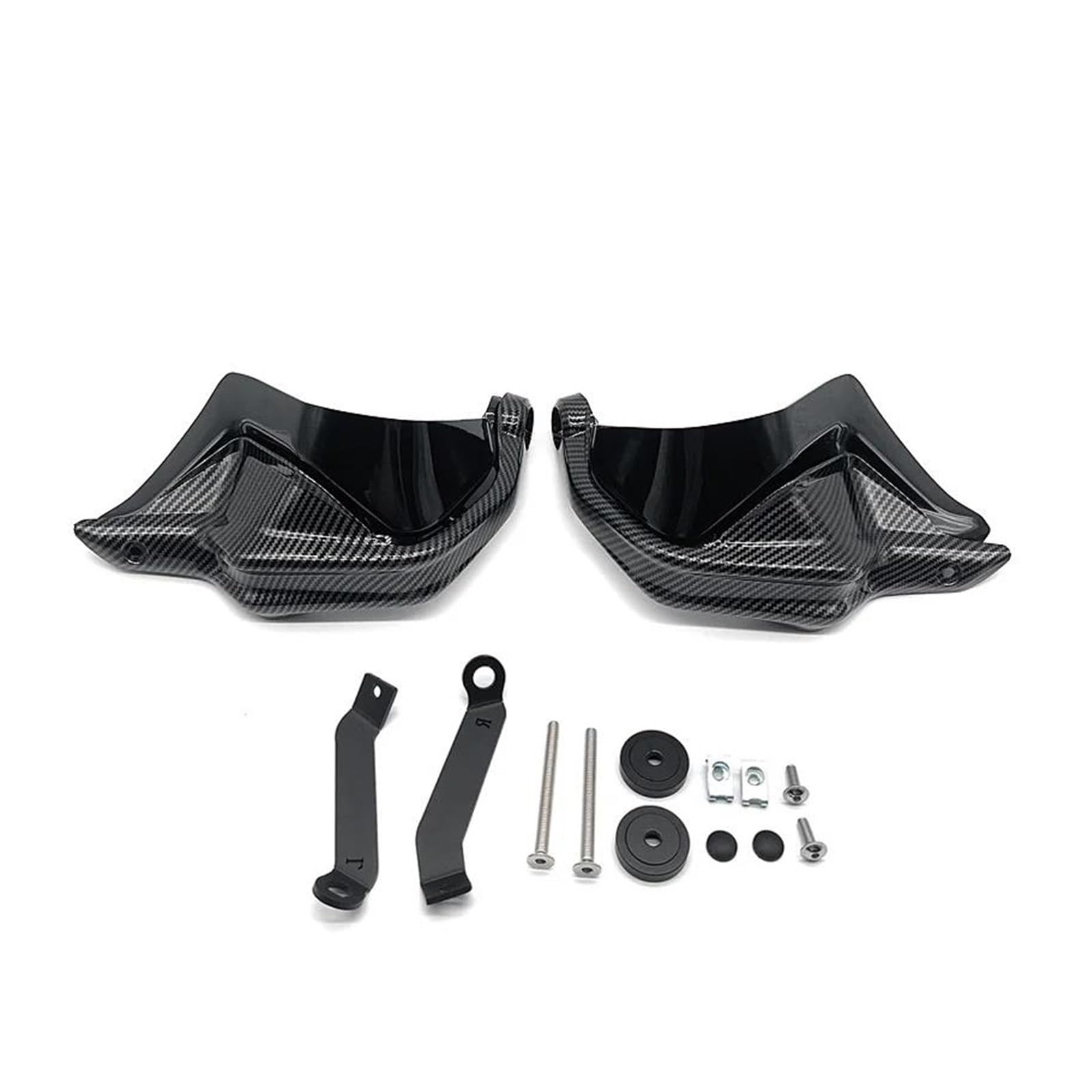 Für NC750X NC700X Für DCT NC750S NC 750X2013-2022 2020 2021 Carbon Look Motorrad Handschutz Schild Hand Schutzfolie Motorrad Handschutz Handprotektoren(Kohlenschwarz) von BIISVM