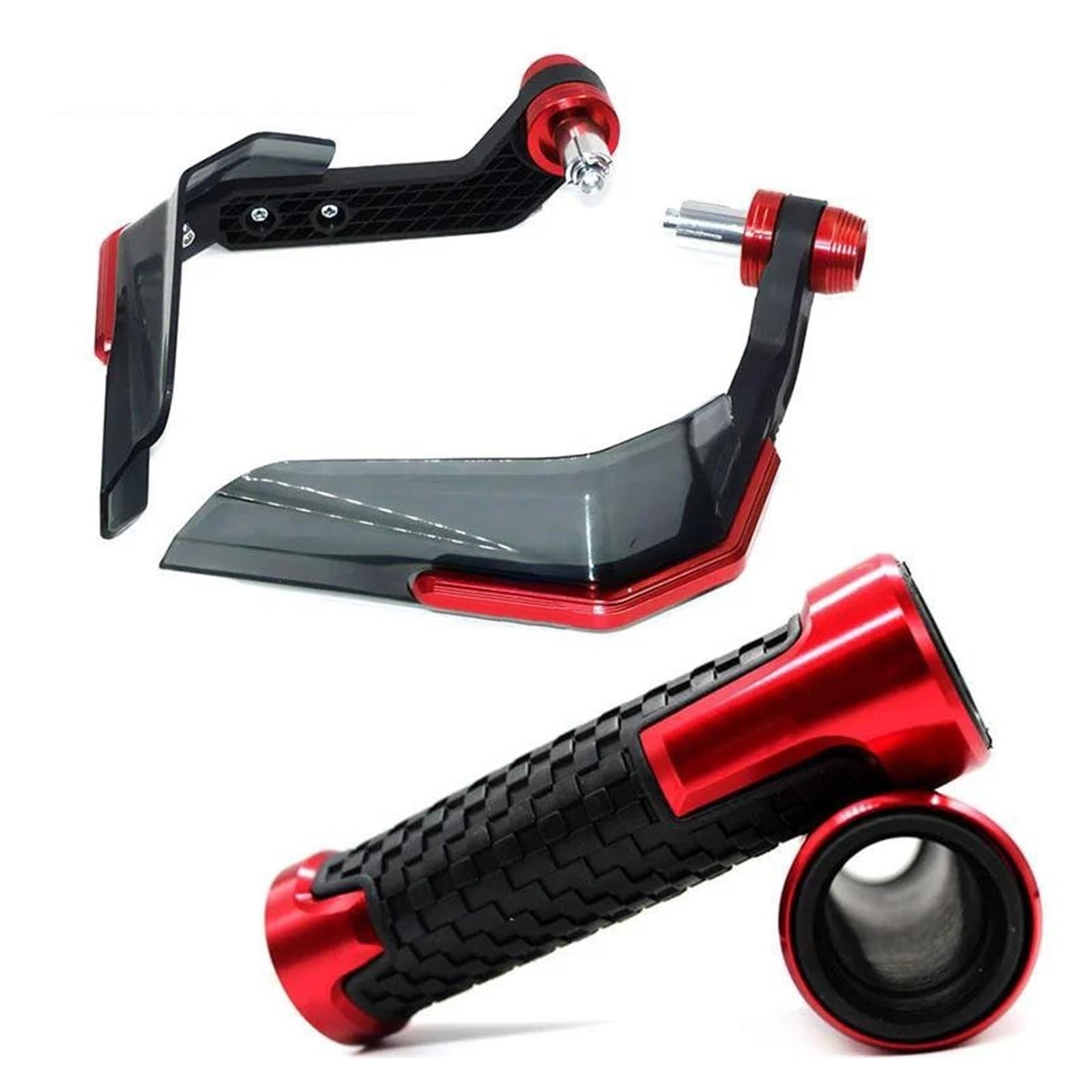 Für TDM TDM850 TDM900 Für TDM 850 900 Alle Motorrad Handschutz Griffe Griff Schild Handschutz Motorrad Handschutz Handprotektoren(B-Red) von BIISVM