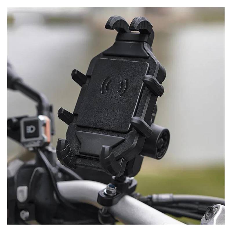 GPS Navigation Halterung Für 4-7 Zoll Telefon Motorrad Drahtlose Lade Telefon Halter Cradle 3,0 Schnell Für Ladegerät GPS Moto Unterstützung Handy Lenker Halterung Navigationshalterung(Handlebar Charg von BIISVM