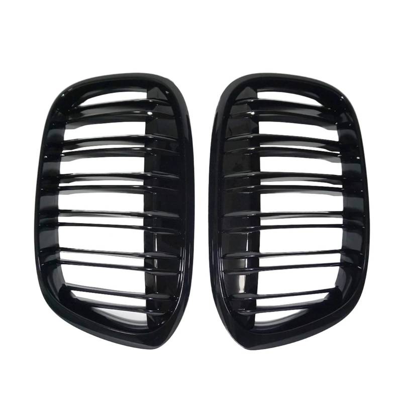 Kühlergrill Grill 1 Paar Dual Line 2 Lamellen Auto Vorderen Stoßfänger Grills Niere Grille Für X1 Für F48 Für F49 2016 2017 2018 2019 2020 Auto Zubehör Grill Kühlergrill Vorne von BIISVM