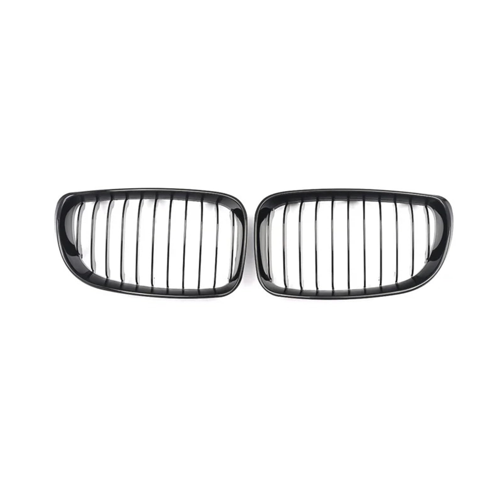 Kühlergrill Grill 1 Paar Vorderer Nierengrill Glänzend Schwarz Für 1er-Serie Für E81 Für E82 Für E87 Für E88 2007–2011 1 Lamellenlinie Auto-Styling Sport-Renngrills Grill Kühlergrill Vorne von BIISVM